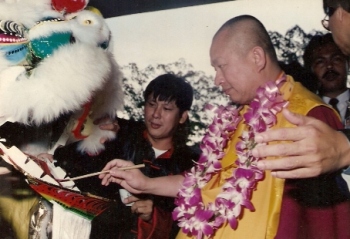 Chinese New Year Performance Opening ceremony by respectful Monk